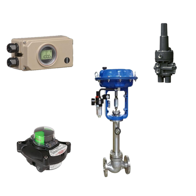Katup Kontrol Pneumatik Dengan Samson 3730-3 Positioner Dan Fisher 377 Tekanan Sensing Trip Valves Dan Limit Swith