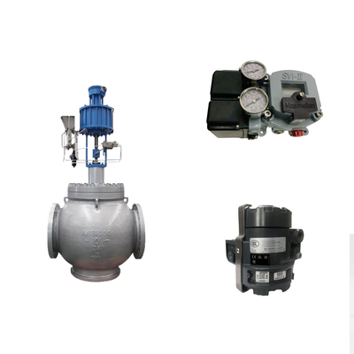 Katup Globe Dengan Masoneilan SVI2-AP Series Valve Positioner Dan Fisher 846 Electro Pneumatic Transducer