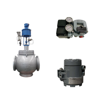 Katup Globe Dengan Masoneilan SVI2-AP Series Valve Positioner Dan Fisher 846 Electro Pneumatic Transducer