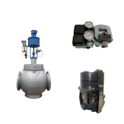 Katup Globe Dengan Masoneilan SVI2-AP Series Valve Positioner Dan Fisher 846 Electro Pneumatic Transducer