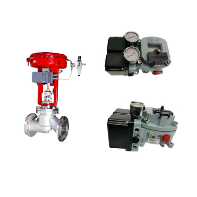 Katup Globe Dengan Masoneilan SVI2-AP Series Valve Positioner Dan Fisher 846 Electro Pneumatic Transducer