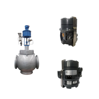 Katup Globe Dengan Samson 3725 Electropneumatic Positioner Dan Fisher 846 Electro Pneumatic Transducer