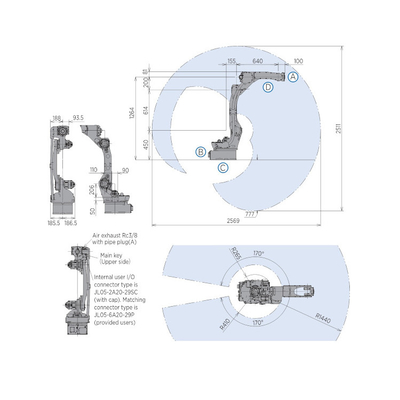 GP12 Industrial Yaskawa Robot Arm Dengan CNGBS Robot Cover Sebagai 6 Axis Robot Arm Untuk Penanganan
