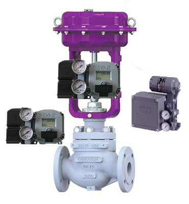 Grey Masoneilan Regulator 78-40 dan SVI II AP Smart Valve Positioner dengan Hart Communication untuk Control Valve