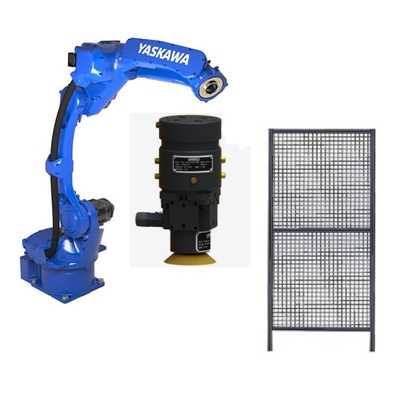 6 Axis Robotic Arm Yaskawa GP12 Dengan CNGBS Grinding Head And Fence Untuk Robot Grinding CNC