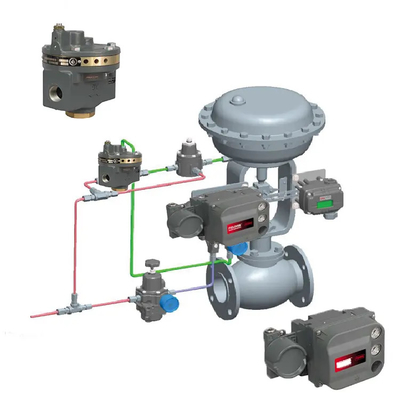 Tekanan / aliran kontrol skid Dengan Fisher 1052/2052 Aktuator Dan DVC6200 3610J Valve Positioner