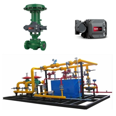 Tekanan / aliran kontrol skid dengan Fisher Control ET / EZ Dan 657/667 Pneumatic Actuators DVC6200 Valve Positioner