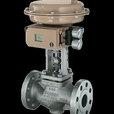 Samson 3241 katup kontrol dan 3271-750 cm persegi aktuator pneumatik dengan 3730-4 posisi katup