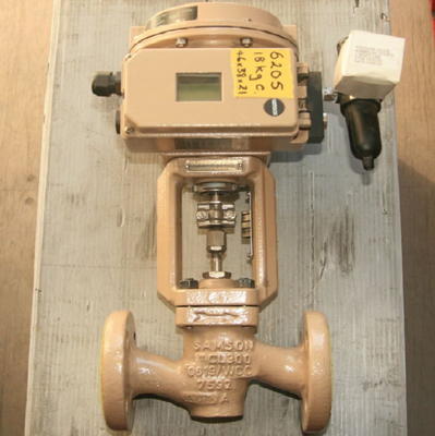 Samson 3241 katup kontrol dan 3271-750 cm persegi aktuator pneumatik dengan 3730-4 posisi katup