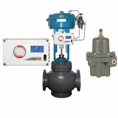 Control Valve Factory Menggunakan Flowserve Logix 520MD/521MD/522MD Valve Positioner Dan Masoneilan78-40 Regulator