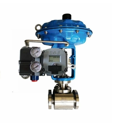 Stainless Steelcontrol Valve Menggunakan Masoneilan SVI2-21123121 Valve Positioner Dan Fisher SR5 Saniter Regulator