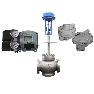 Katup kontrol baja karbon menggunakan Masoneilan SVI2-21123111 Valve Positioner dan Fisher846 Konverter listrik