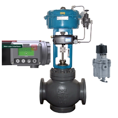 Cina DN200 Control Valve Dengan Masoneilan SVI3-21111112 Valve Positioner 78-40 Tekanan Menurunkan Valve