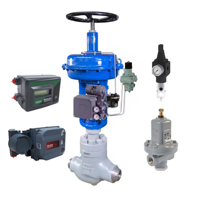 Pneumatic Control Valve With Fisher 3582/3582i Electro-Pneumatic Valve Positioner And 4211 Positioner Transmitter Supplier Di Stok