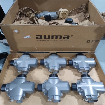 Flow Control Valve Skid dilengkapi dengan alat pemicu katup Auma SQEx dan alat pemicu listrik tahan ledakan SQRV