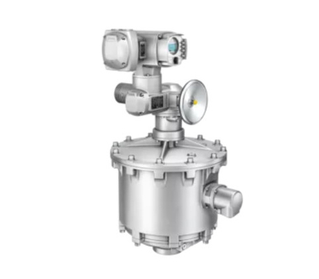 Flow Control Valve Skid dilengkapi dengan Auma katup actuator switch fail-safe device FQM/FQMEx