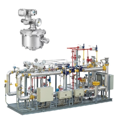 Flow Control Valve Skid dilengkapi dengan Auma katup actuator switch fail-safe device FQM/FQMEx