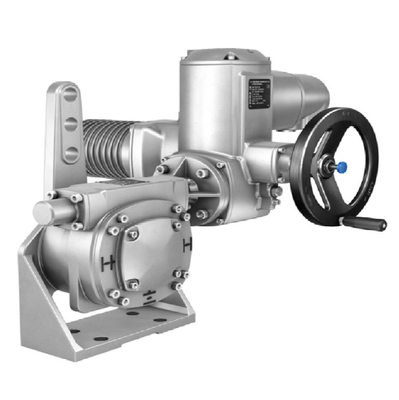 Kontrol tekanan/aliran Skid dengan aktuator listrik Auma SA/SQ dan gearbox multi-rotasi GK/GST/GHT