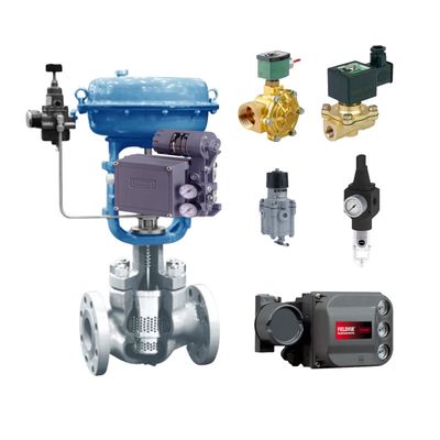 Katup kontrol Cina dilengkapi dengan Fisher 3582i DVC6200 DVC2000 DVC510si posisi katup cerdas dan ASCO katup solenoid