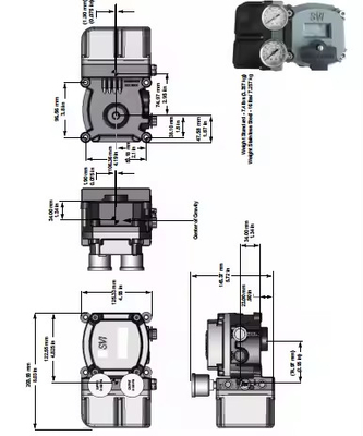 Bagian Masoneilan SVI II AP Advanced Performance Digital Valve Positioner Dengan ASCO Solenoid Valve Untuk China Flow Control Valve