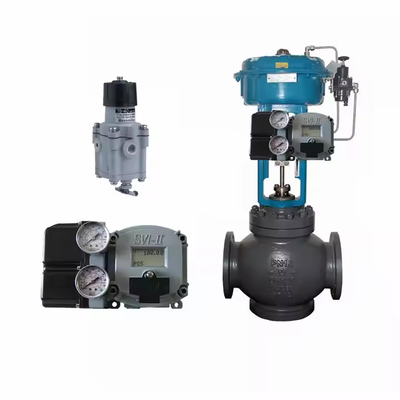 DN250 Pneumatic Control Valves Dengan SVI2-21123121 Masoneilan Digital Valve Positioner Dan 78-40 Filter Regulator