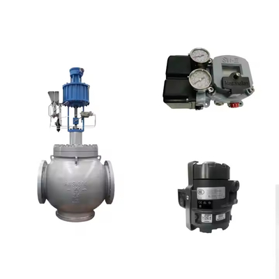 Katup kontrol baja karbon menggunakan Masoneilan SVI2-21123111 Valve Positioner dan Emerson Fisher846 Konverter listrik