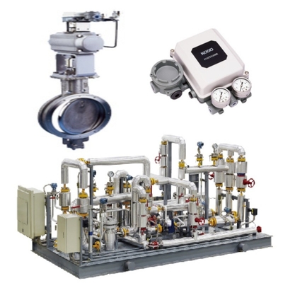 Tekanan / Kontrol Aliran Skid KOSO 710E/720E Klep Kupu-kupu Dan 6500RA Pneumatic Actuator Dan EPB811 Valve Positioner Set