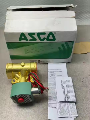 ASCO 3/8 2/2 Way Positioner Solenoid Valve Kuningan dan bodi baja tahan karat