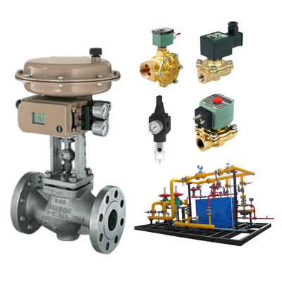 Samson 3241 Globe Control Valve dari ANSI 300 Kelas Tekanan Rating dan stainless steel untuk katup dengan ASCO Solenoid Valve