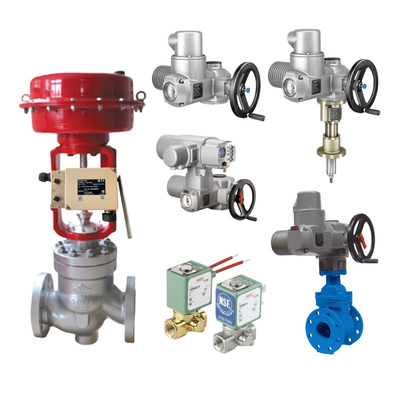 AUMA SA 07.2 sampai 16.2 SAREx 25.1 sampai 40.1 Multi-Turn Actuator Dengan SAMSON 4763 Control Valve Dan ASCO Solenoid Valve Di Stok