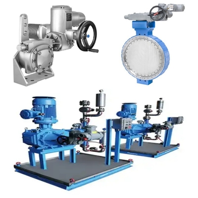 Tekanan / aliran kontrol Skid Samson LTR 43 Klep Kupu-kupu Dan Auma Aktuator Listrik Dan Kotak Gigi
