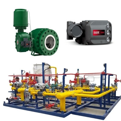Skid Pengganti Katup Dengan Katup Kontrol FisherV280 1061Actuator Fisher DVC7K Atau DVC6200 Valve Positioner
