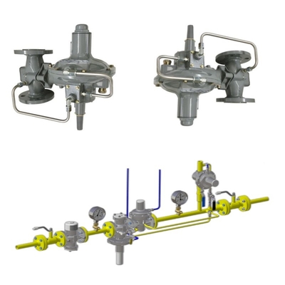 Tekanan / Kontrol Aliran Skid Emerson Fisher 299H/299HV/299HR/299HVR regulator tekanan dan Wicka pressure gauge set