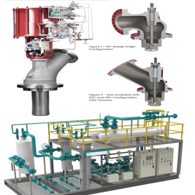 Katup kontrol pneumatik dengan sinyal kontrol linier 4-20 MA dan koneksi flanged untuk rentang tekanan