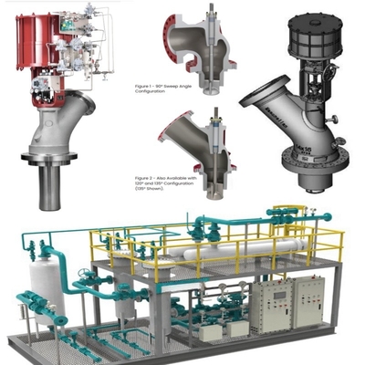 Katup kontrol pneumatik dengan sinyal kontrol linier 4-20 MA dan koneksi flanged untuk rentang tekanan