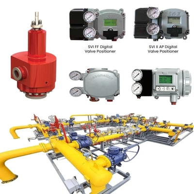 Flanged Control Valve Samson PN1.6~42MPa ANSI 150~2500LB Dengan Konik Atau O Ring Seat DN15~DN600