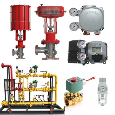 Ventil Switch Skid Masoneilan 71000 Control Valve 87/88 Aktuator SVI FF/SVI-3 ACSO Solenoid Valve SMC Regulator Tegangan