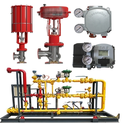 Ventil Switch Skid Masoneilan 71000 Control Valve 87/88 Aktuator SVI FF/SVI-3 ACSO Solenoid Valve SMC Regulator Tegangan
