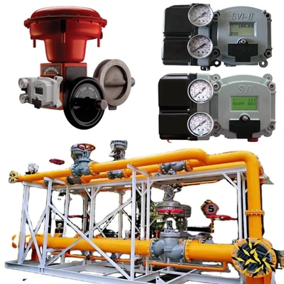 Ventil Gas Alam Skid Masoneilan 37002 Seri Klep Kontrol Kupu-kupu SVI2 SVI3 4700E Ventil Positioner 496 Rotary Switch