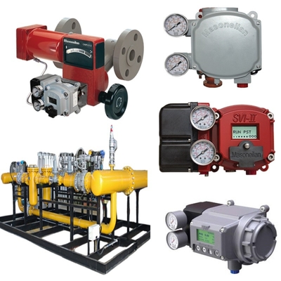 Ventil Gas Alam Skid Oleh Masoneilan 35002 Kontrol Ventil Tipe 35 Aktuator SVI1000/SVI2/SVI3 Positioner ACSO Solenoid Valve