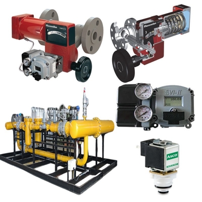 Ventil Gas Alam Skid Oleh Masoneilan 35002 Kontrol Ventil Tipe 35 Aktuator SVI1000/SVI2/SVI3 Positioner ACSO Solenoid Valve