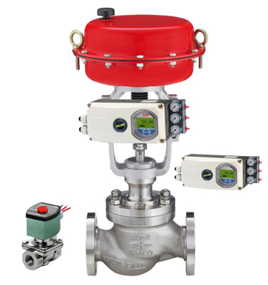 Katup Pneumatik Dengan ABB EDP300 TZIDC-100 TZIDC-200 Smart Positioner Dengan ASCO Solenoid Valve Untuk Control Ball Valve