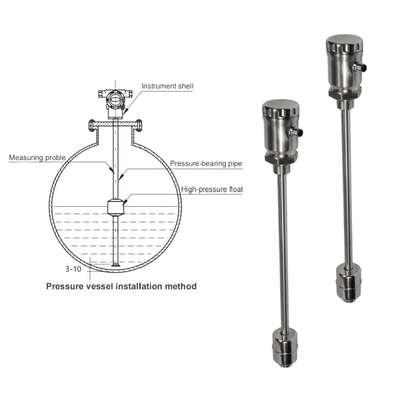 Transmitter tingkat baja tahan karat FeeJoy FJM-L Transmitter tingkat magnetostrictive untuk pengukuran tingkat tangki penyimpanan