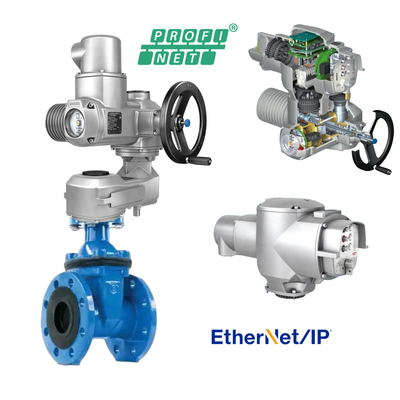 Bahan Karbon Steel Body Electric Valve Actuator SA07.2 SA07.6 SA14.2 SA10.2 SA16.2 Dengan AM Controller Dan GST Gearbox dengan katup bola Cina