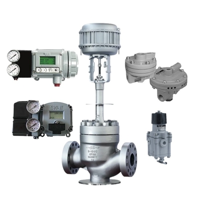 Tipe Sudut Tepat Top Guide Valve Dengan Masoneilan SVI2 Valve Positioner Dan 78-40 Regulator Cocok Untuk Daya Listrik