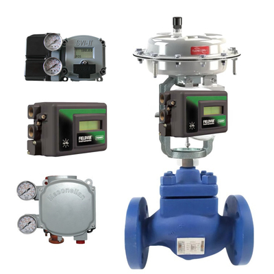 Spiraxsarco Pneumatic Control Valves dengan Fisher DVC2000 MAsoneilan SVI1000/SVI2 Untuk Pipe atau Wall Mounting Attachment Alloy / Steel Material Volume Kapasitas