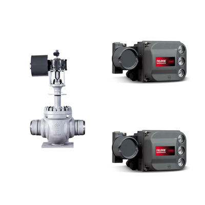 Floating KTM EB1 OM-2 Ball Valves Keystone Powered Actuator Fisher DVC6200 HC Single Acting Positioner untuk Skid Mounted