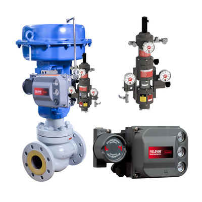 Pneumatic Control Valve VRG Linear Control Valve Fisher DVC6200 Positioner Controller Asco Solenoid Valve untuk gas alam