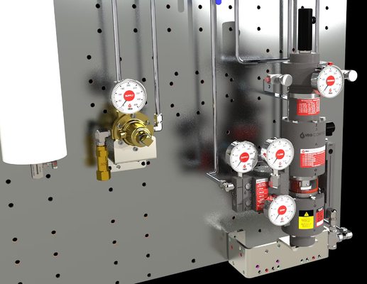 VRG Pneumatic Control Valve Actuator RCVC3000 Red Circle Valve Controller Tekanan Tinggi Pneumatic Rotary Control Valves