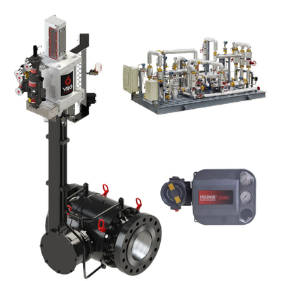 VRG Rotary Control Valve Packages Modular Customized Valve Gas Positioner Pilot Controllers untuk industri kontrol gas alam